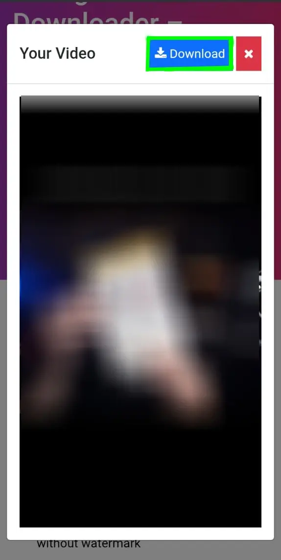 lick download button on VB Bingo