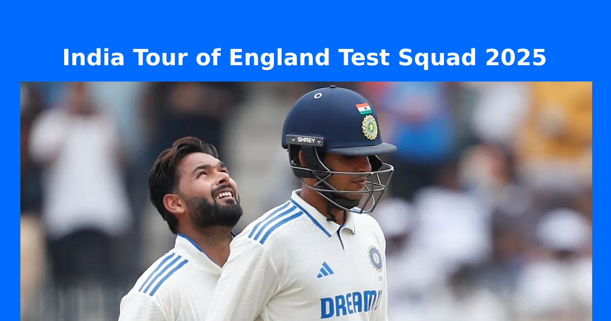India vs England Test Squad 2025 Banner